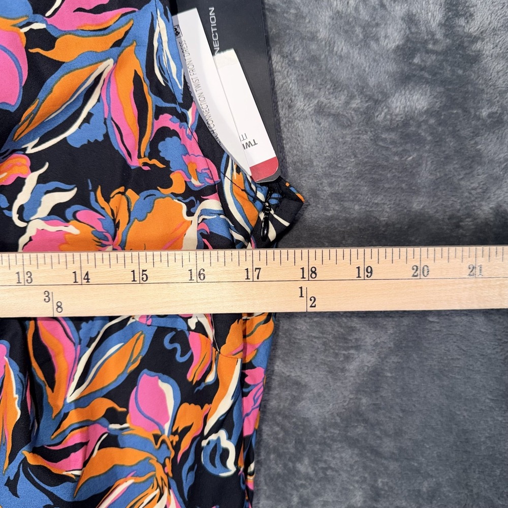 French Connection Womens Twist Front Dress XL Multicolor Cotton NWT - Picture 4 of 8